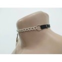 Choker Harness 1 line with Chains and Big Ring (a Lot Of Colours) black