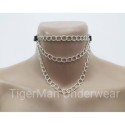 Choker Harness 1 line with Chains (a Lot Of Colours) black