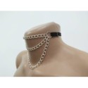 Choker Harness 1 line with Chains (a Lot Of Colours) black