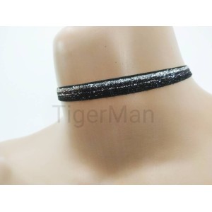 Choker Harness 1 line Shiny (a Lot Of Colours) black