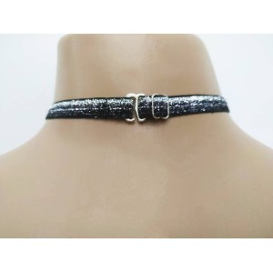 Choker Harness 1 line Shiny (a Lot Of Colours) black