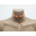 Choker Harness 1 line with 3 Big Rings (a Lot Of Colours) orange