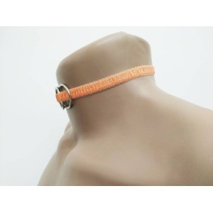 Choker Harness 1 line with 3 Big Rings (a Lot Of Colours) orange