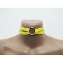 Choker Harness 2 lines With Big Ring (a Lot Of Colours) yellow