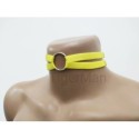 Choker Harness 2 lines With Big Ring (a Lot Of Colours) yellow