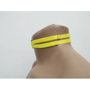 Choker Harness 2 lines With Big Ring (a Lot Of Colours) yellow