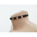 Choker Harness 1 line with Rings (a Lot Of Colours) black