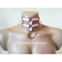 Choker Harness 2 lines With 7 Big Rings (a Lot Of Colours) peach