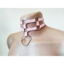 Choker Harness 2 lines With 7 Big Rings (a Lot Of Colours) peach