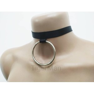 Choker Harness 1 line with Big Ring (a Lot Of Colours) black