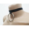 Choker Harness 1 line with Big Ring (a Lot Of Colours) black