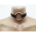 Choker Harness 1 line with Big Ring (a Lot Of Colours) black