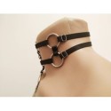 Choker Harness 2 lines with 7 Big Rings (a Lot Of Colours) black