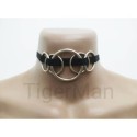 Choker Harness 1 line with 5 Big Rings (a Lot Of Colours) black