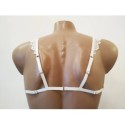 Chest Harness Lace Open Cup Bra white