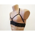 Chest Harness Lace Open Cup Bra black