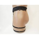 Leg Garter Belt Harness Lace 2 lines with Rings black