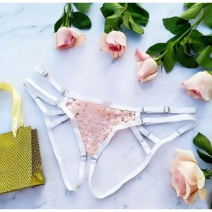 Harness Lace Crotchless Panties white