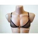 Harness Chiffon Open Cup Bra with Rings black