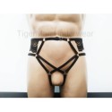 Harness Lace Crotchless Panties black