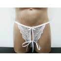 Harness Lace Crotchless Panties white