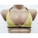 Harness Lace Bra yellow with black