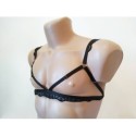 Chest Harness Lace Open Cup Bra black