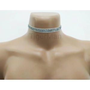 Choker Harness 1 line Shiny (a Lot Of Colours) silver