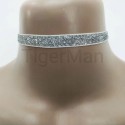 Choker Harness 1 line Shiny (a Lot Of Colours) silver