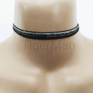 Choker Harness 1 line Shiny (a Lot Of Colours) black