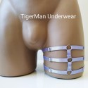 Leg Garter Harness 3 lines with Rings (1 piece) lavanda