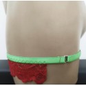 Leg Garter Harness Lace (1 piece) red with green