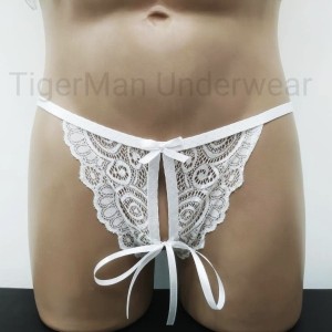 Harness Lace Crotchless Panties white