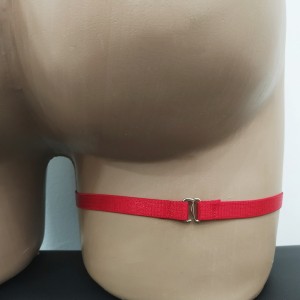 Leg Garter Harness 1 lines with Rings (1 piece) red