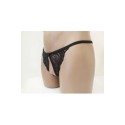 Harness Lace Crotchless Panties black