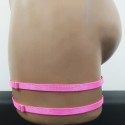 Leg Garter Harness 2 lines with Rings (1 piece) pink