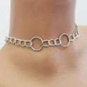 Chain Choker with Rings black