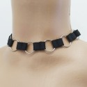 Choker Harness 1 line with Rings (a Lot Of Colours) black