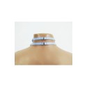 Choker Harness 2 lines with 7 Big Rings (a Lot Of Colours) lavanda