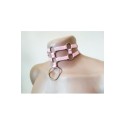 Choker Harness 2 lines with 7 Big Rings (a Lot Of Colours) lavanda