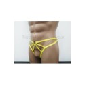 Harness Lingerie set with Open Cup Bra and Open Crotch Panties yellow